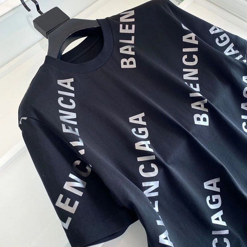 最安値挑戦 バレンシアガ●ALLOVER SPORTY LOGO フィット コピー Tシャツ bac98825