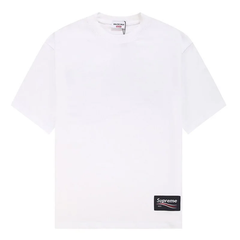バレンシアガ シュプリーム コラボ 偽物 キャンペーン ロゴ プリント Tシャツ baf31559