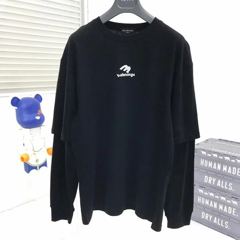 新作 バレンシアガ 偽物 SPORTY B DOUBLE SLEEVES Tシャツ 2色 baf47498