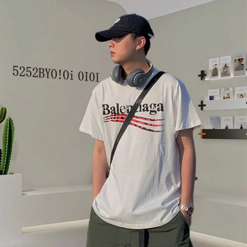 バレンシアガ シュプリーム コピー キャンペーン ロゴ プリント Tシャツ baf80474