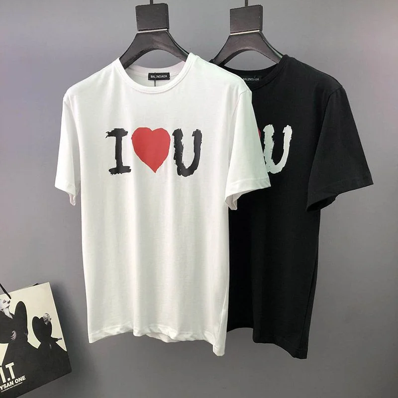 世界中で大人気♪バレンシアガ I LOVE U Tシャツ 偽物 ブラック baf87726