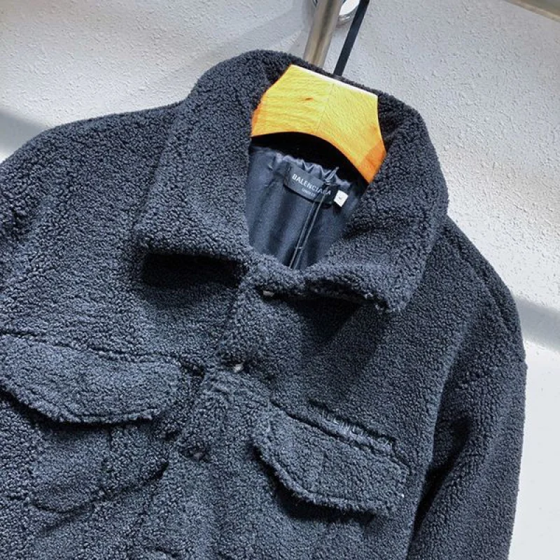 すぐ届◆バレンシアガ コピー ロゴ グラフィック ウール フリースジャケット bag52014