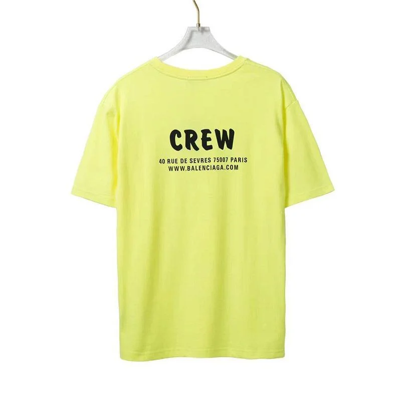21AW新作バレンシアガ CREWロゴ Tシャツ コピー イエロー bah06821