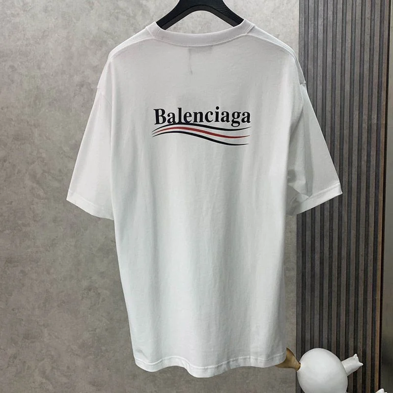 春もの新作バレンシアガ 偽物 POLITICAL CAMPAIGN REGULAR FIT Tシャツ ホワイト bai93248