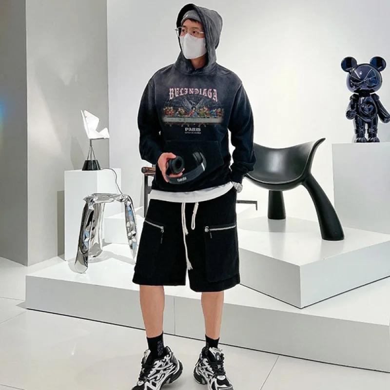 【日本未発売】バレンシアガ コピー ロゴ フード付パーカー 最後の晩餐 baj45814