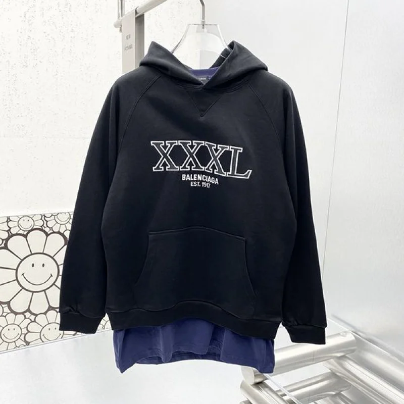入手困難 バレンシアガ XXXL ロゴ フリース フーディ コットン コピー 2色 baj68857