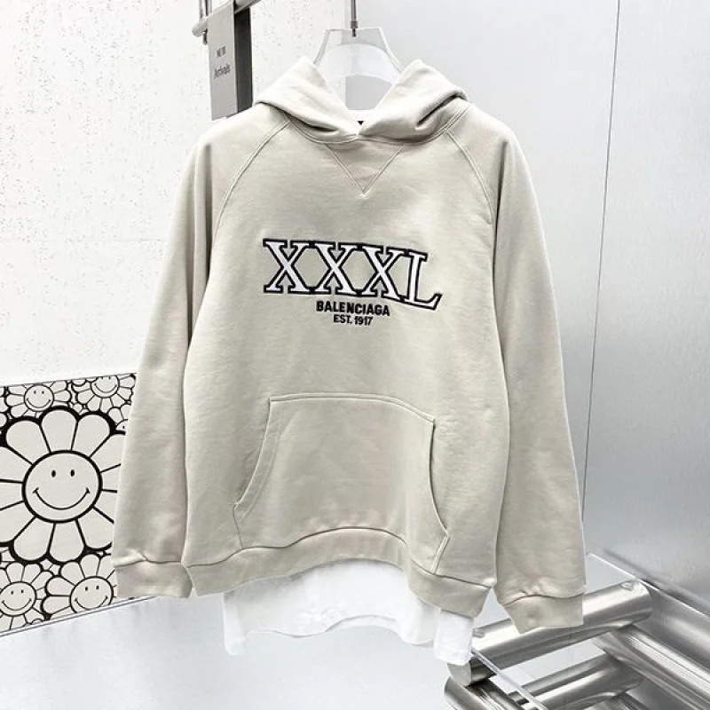 入手困難 バレンシアガ XXXL ロゴ フリース フーディ コットン コピー 2色 baj68857