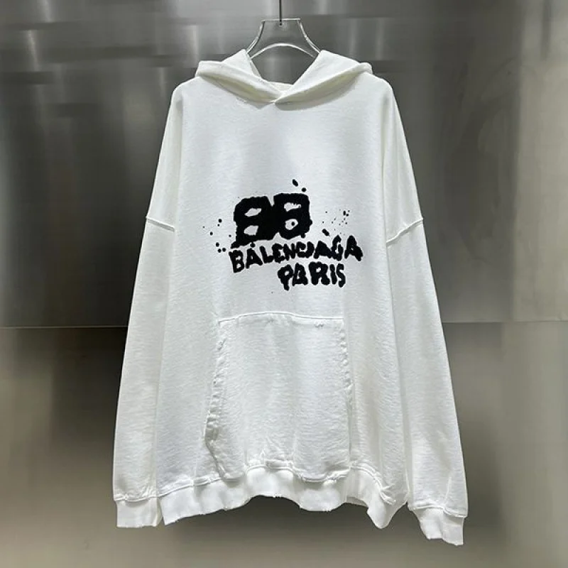 ★追跡付き発送で安心バレンシアガ コピー ミディアムフィット ロゴ フリースパーカー 3色 bak18164