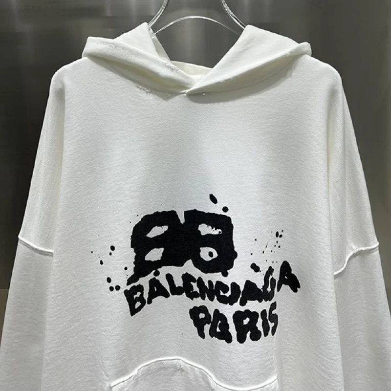 ★追跡付き発送で安心バレンシアガ コピー ミディアムフィット ロゴ フリースパーカー 3色 bak18164