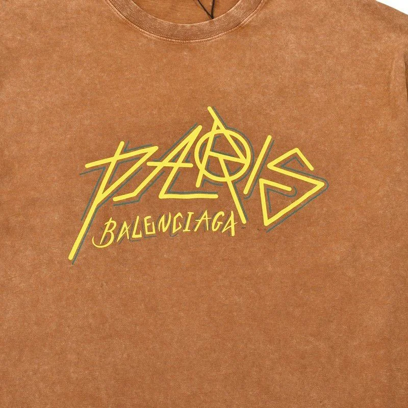 争奪戦【バレンシアガ】ParisロゴプリントTシャツコピー☆Medium Fit bam93763