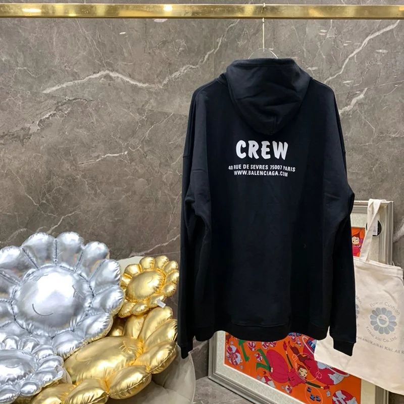 追跡付き発送バレンシアガ パーカー 偽物 CREW ミディアムフィットフーディー 3色 bao43274