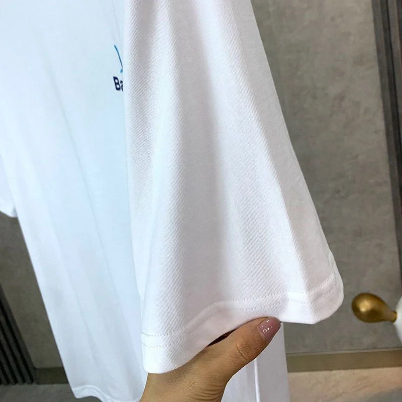大人気!バレンシアガ 偽物 クルーネックロゴ Tシャツ ホワイト bao54750
