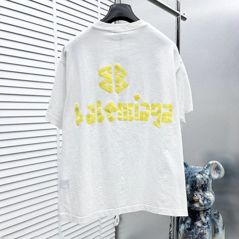ギフトに最適バレンシアガ Tape Type Tシャツ コピー ロゴ 半袖 コットン 2色 bap73141