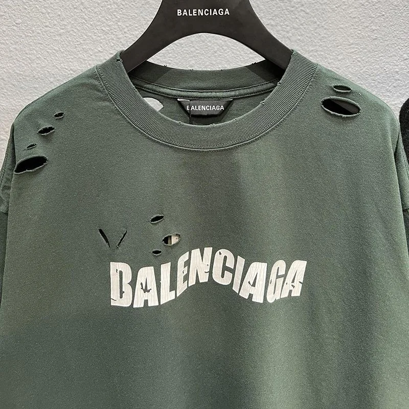 【日本未発売】バレンシアガ ロゴ入りコットンTシャツ 偽物 bar32377