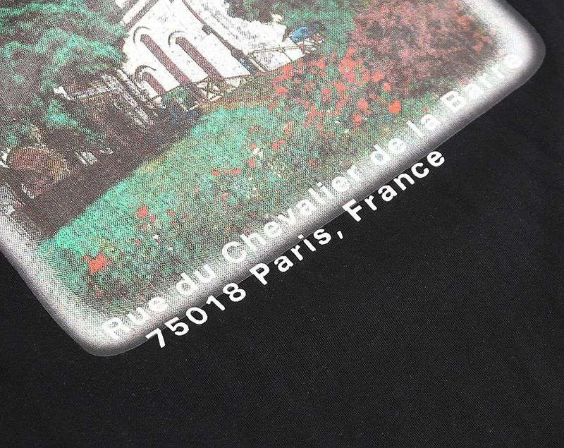 春もの新作バレンシアガ クルーネック Tシャツ 偽物 SACRE COEUR ブラック bar35088