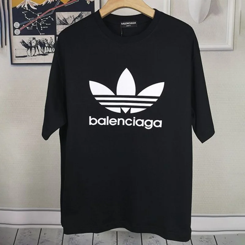 人気No1バレンシアガ アディダス 偽物 Tシャツ メンズ 2色 bar57901
