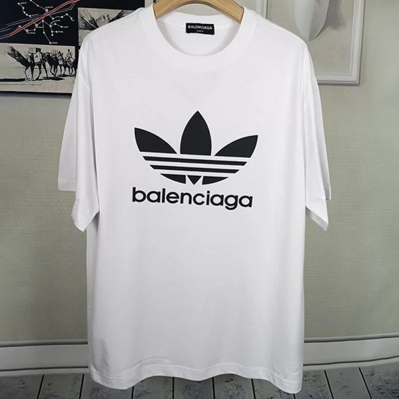 人気No1バレンシアガ アディダス 偽物 Tシャツ メンズ 2色 bar57901
