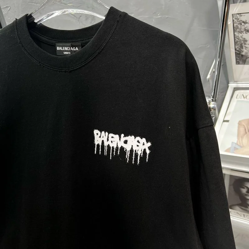 稀少【バレンシアガ】ロゴ入りコットンTシャツ 偽物 bar71153