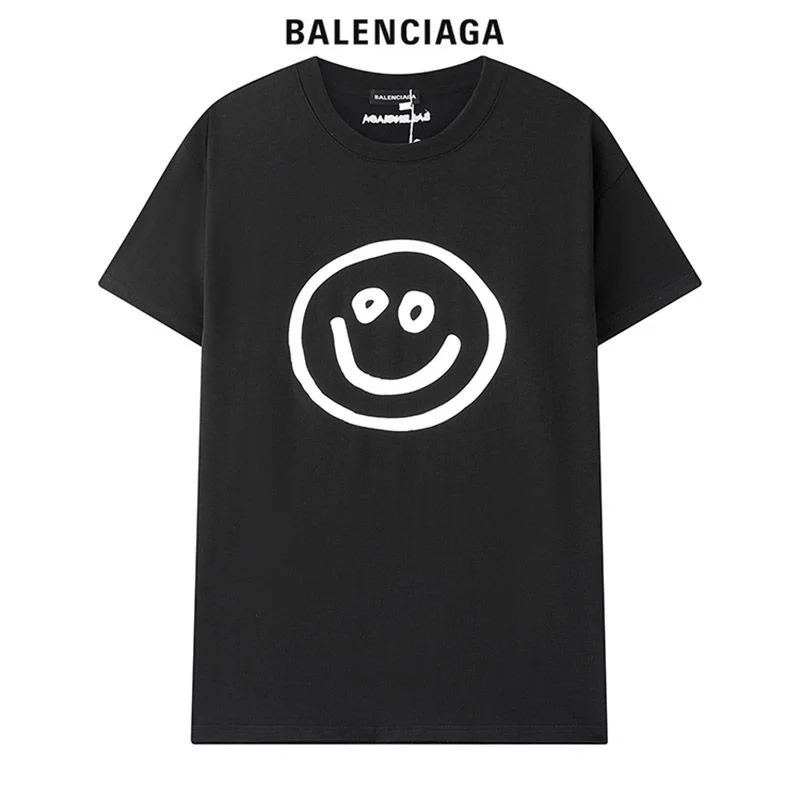 超希少!バレンシアガ スマイリープリント Tシャツ コピー 2色 bar71195