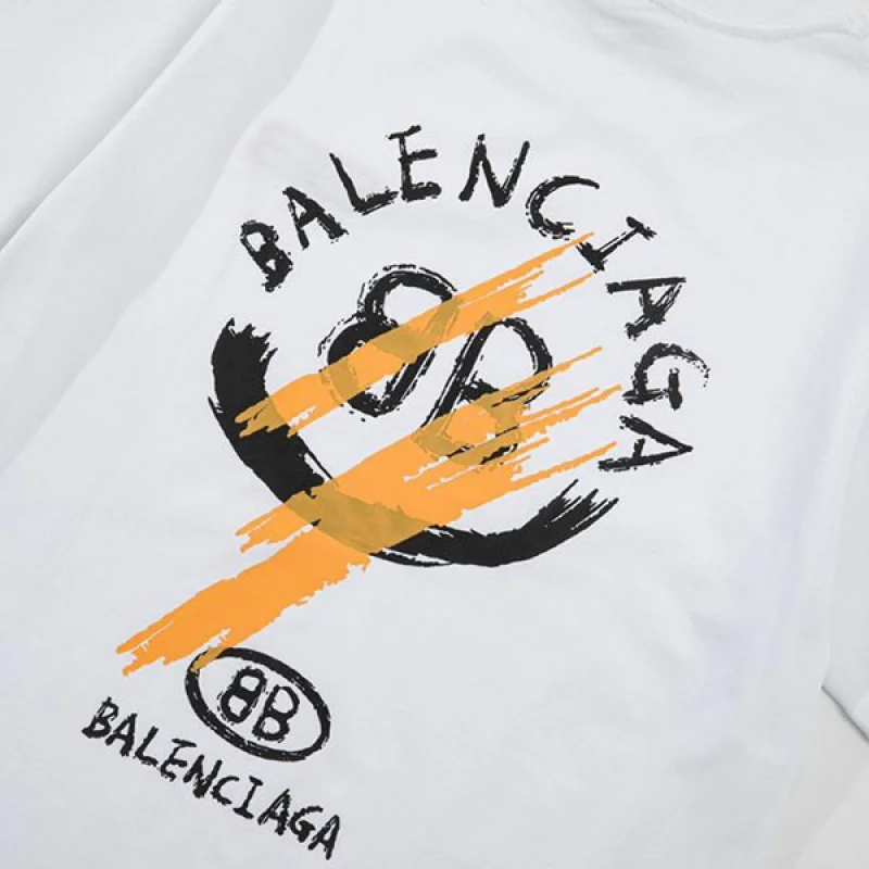 バレンシアガ 偽物 BBロゴ プリント 半袖 Tシャツ bas24866