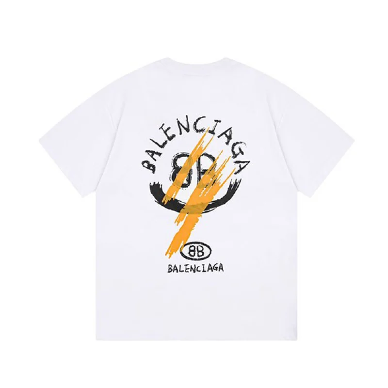 バレンシアガ 偽物 BBロゴ プリント 半袖 Tシャツ bas24866