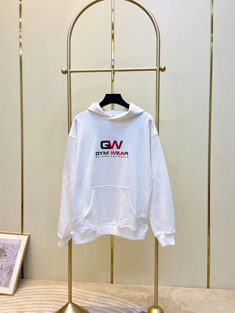 人気急上昇 バレンシアガ パーカー 偽物 GEM WEARロゴ入り フード付き 2色 bas33427