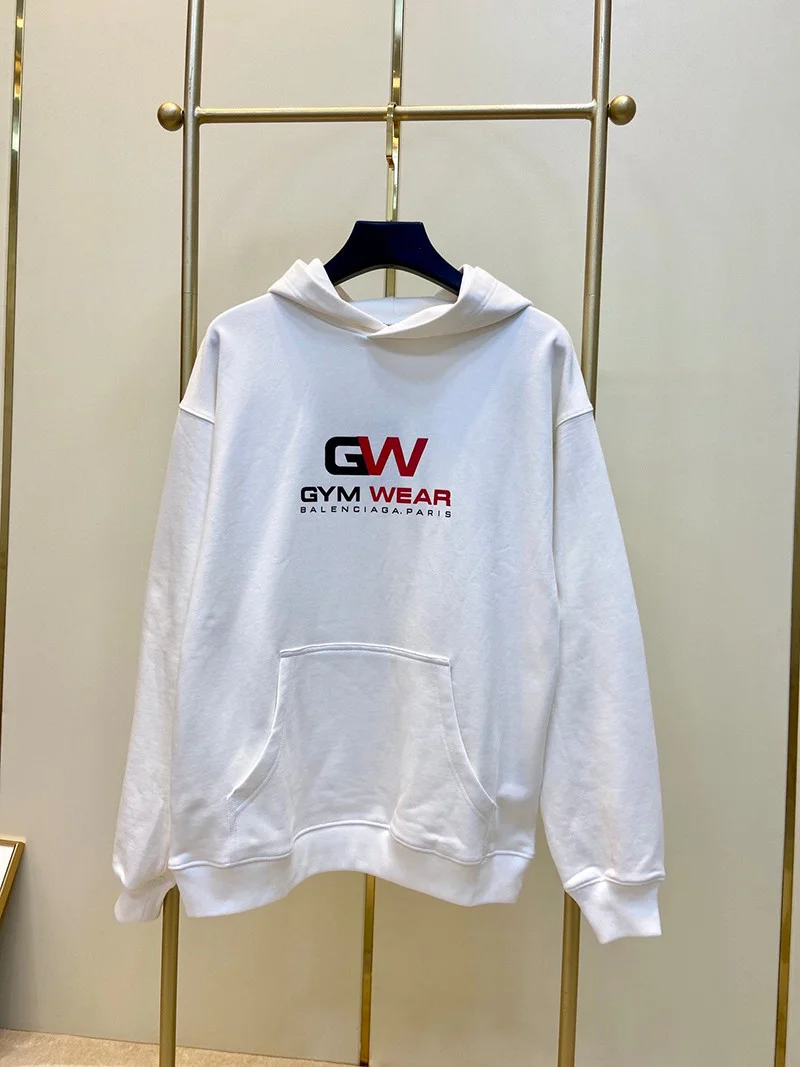 人気急上昇 バレンシアガ パーカー 偽物 GEM WEARロゴ入り フード付き 2色 bas33427