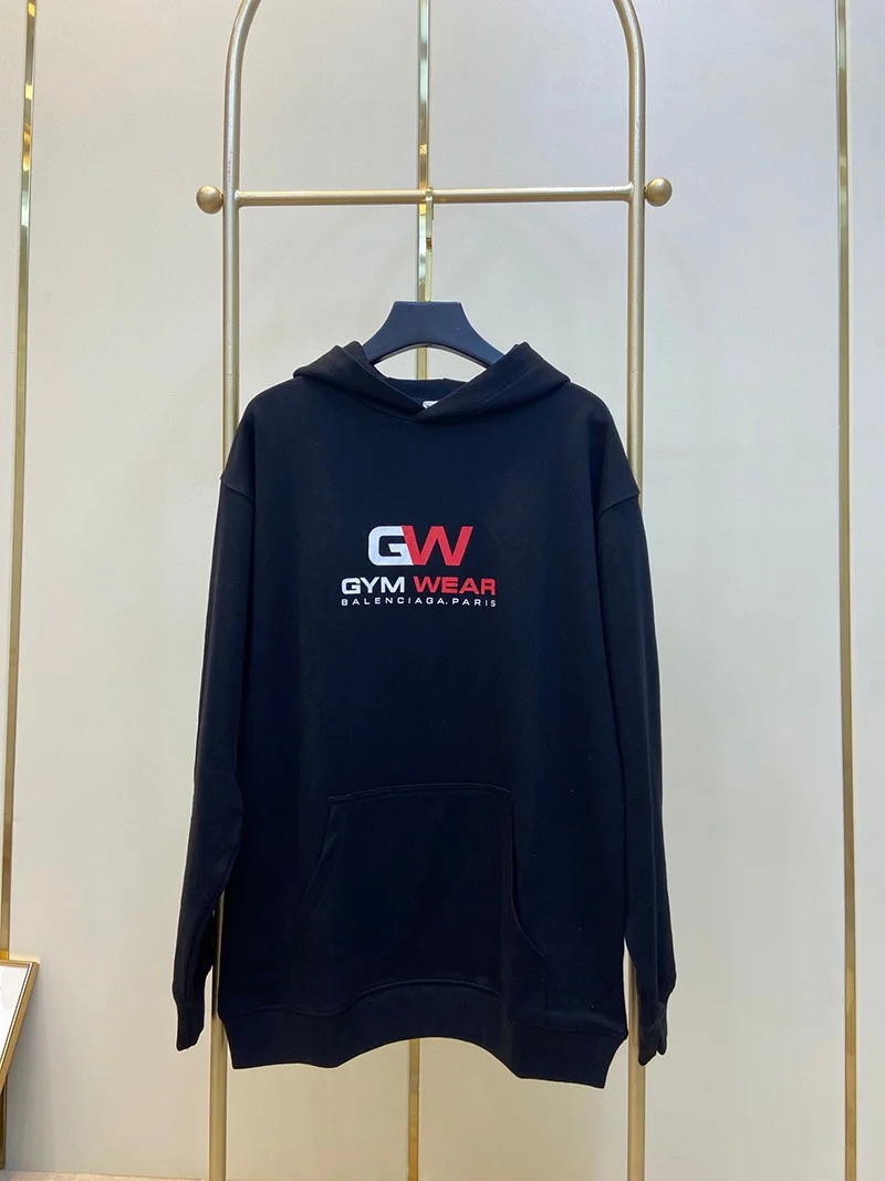 人気急上昇 バレンシアガ パーカー 偽物 GEM WEARロゴ入り フード付き 2色 bas33427