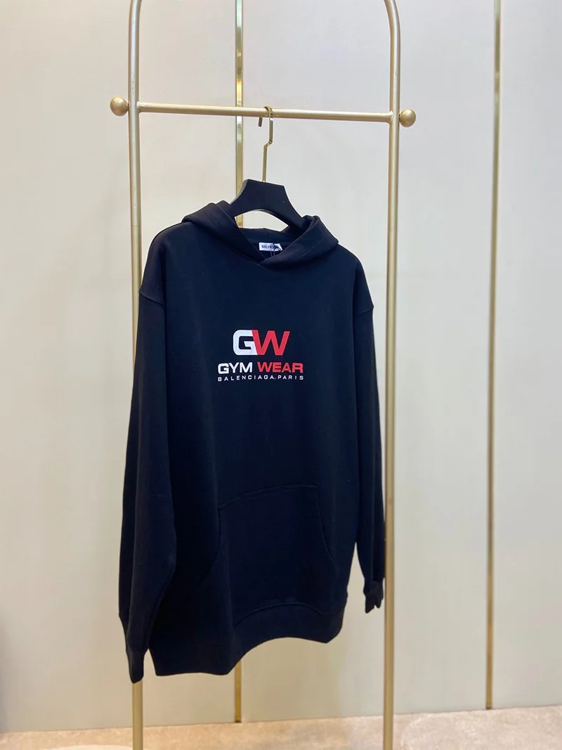人気急上昇 バレンシアガ パーカー 偽物 GEM WEARロゴ入り フード付き 2色 bas33427