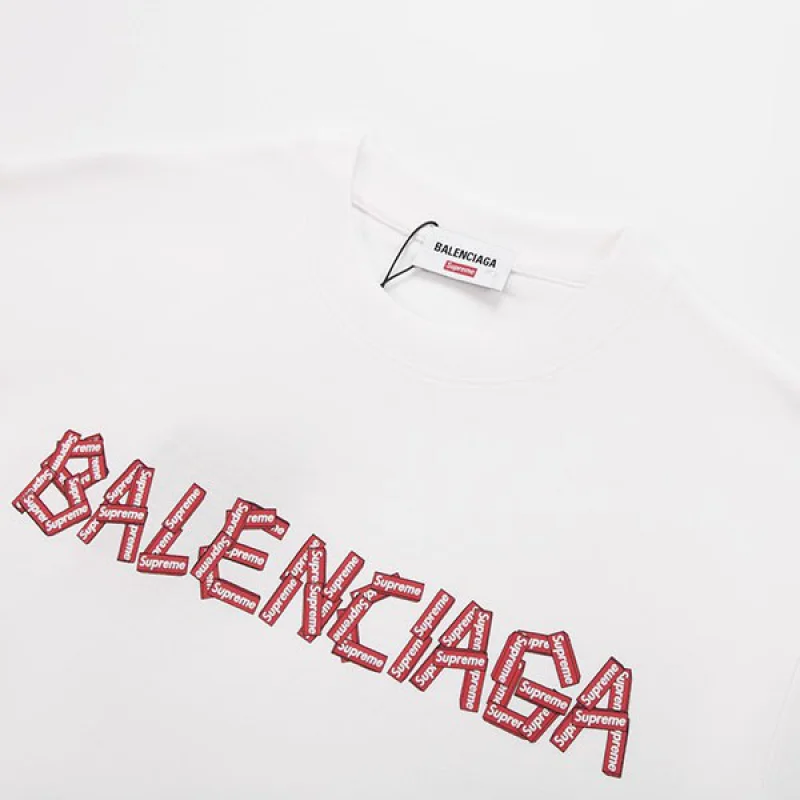 バレンシアガ シュプリーム 偽物 ロゴ Tシャツ bas49919