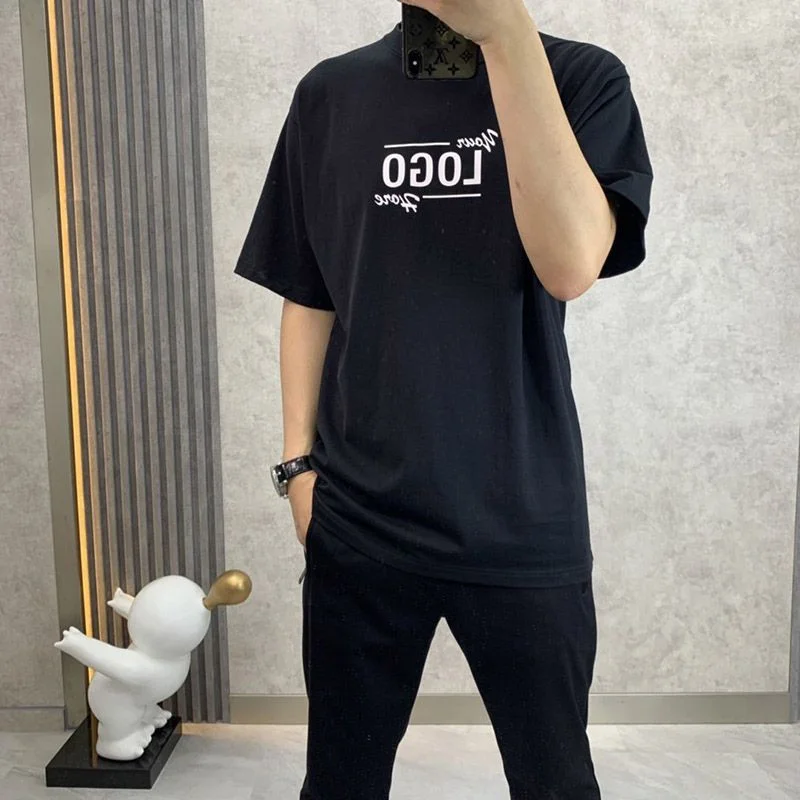 超希少!バレンシアガ クルーネックロゴ Tシャツ スーパーコピー ブラック bas65617