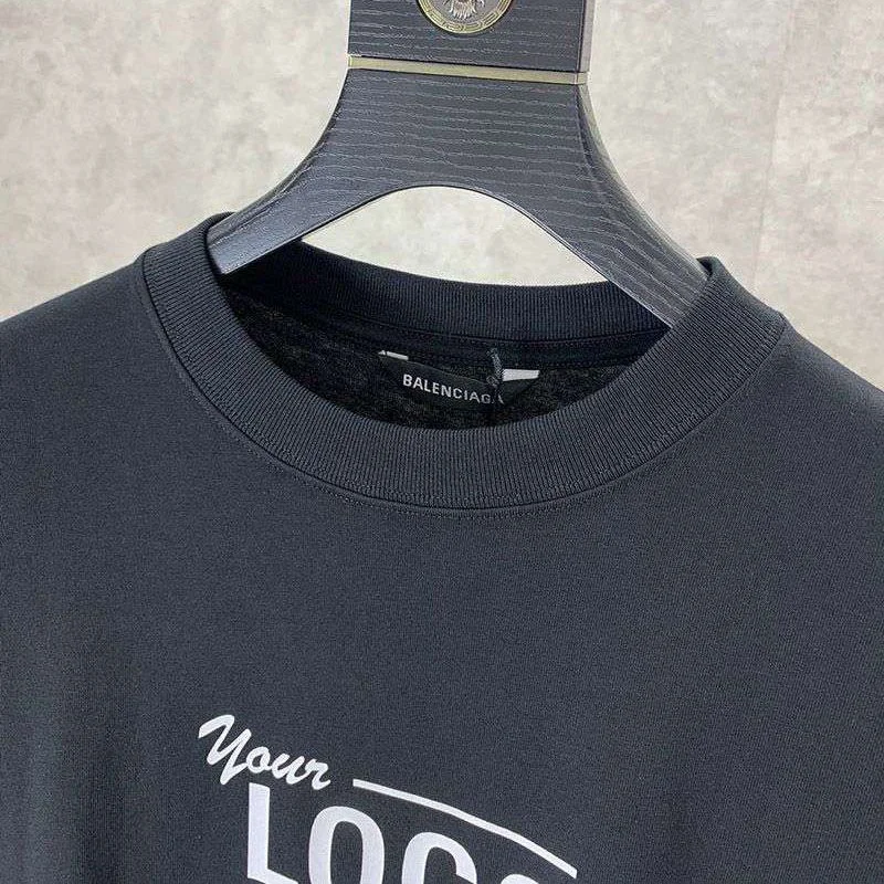 超希少!バレンシアガ クルーネックロゴ Tシャツ スーパーコピー ブラック bas65617