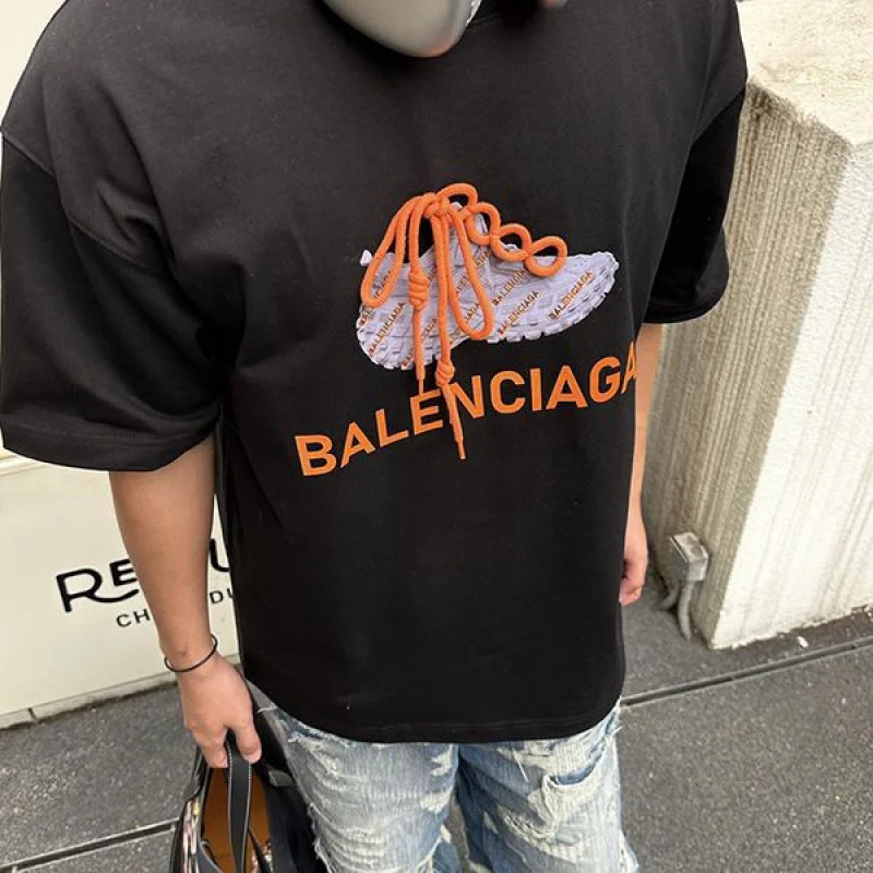 早い者勝ち♡バレンシアガ ロゴ Tシャツ 偽物 ユニセックス bas92437