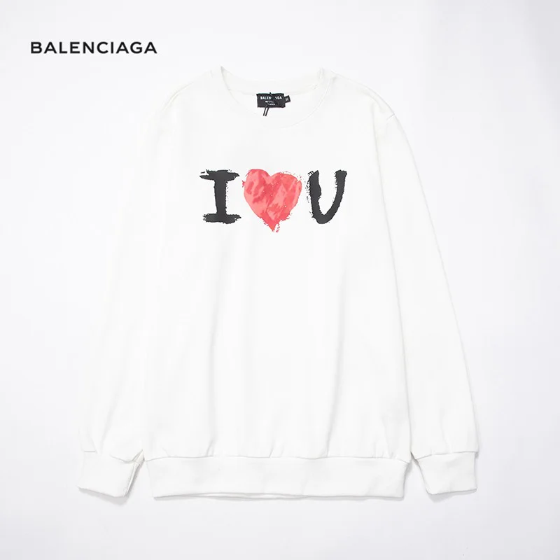 21新作 バレンシアガ パーカー 偽物 Love プリント フーディ ブラック bat73827