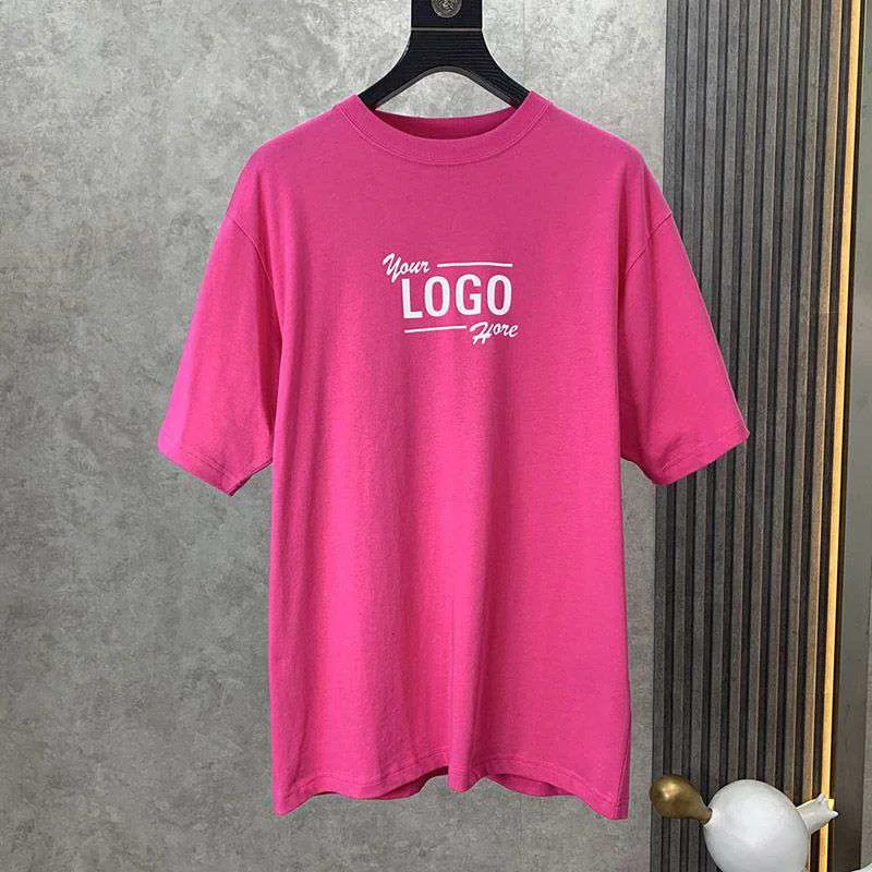 入手困難バレンシアガ コピー クルーネックロゴ Tシャツ ピンク bat85563