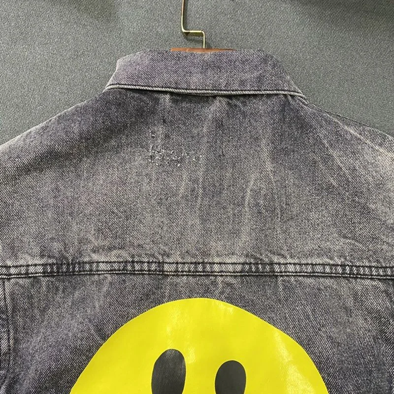 定番バレンシアガ 偽物 Drip Peace Large Fit ジャケット★ストーンウォッシュ ブラックデニム bau61029