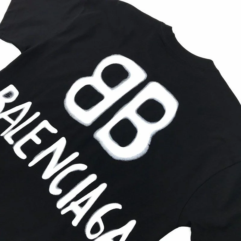 世界中で大人気♪バレンシアガ スライムロゴプリント コットンジャージー製 Tシャツ 偽物 bau96217