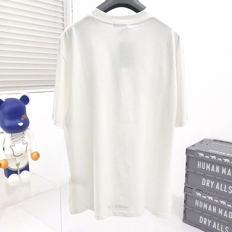 希少色【バレンシアガ】ロゴ入りコットンTシャツ 偽物 bax91730