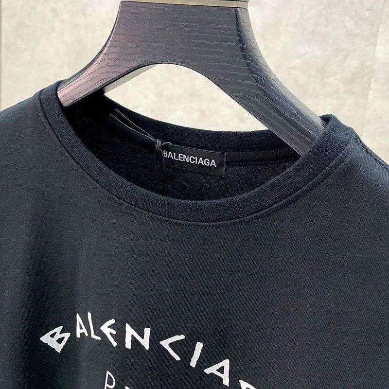 争奪戦バレンシアガ athletes Tシャツ 偽物 ブラック bay32751