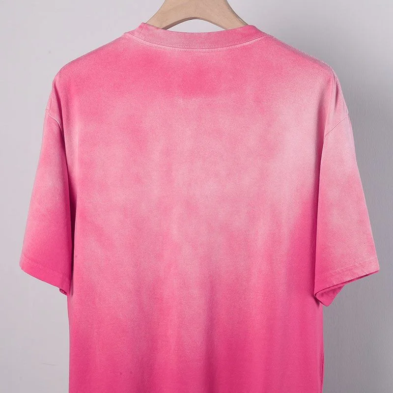 ★日本!!人気！バレンシアガ ロゴダメージブラックコットン 偽物 クルーネックTシャツ bay66893