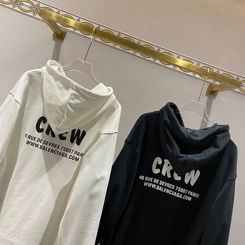 一目惚れ♪バレンシアガ パーカー コピー CREW ミディアムフィットフーディー 2色 bay94399