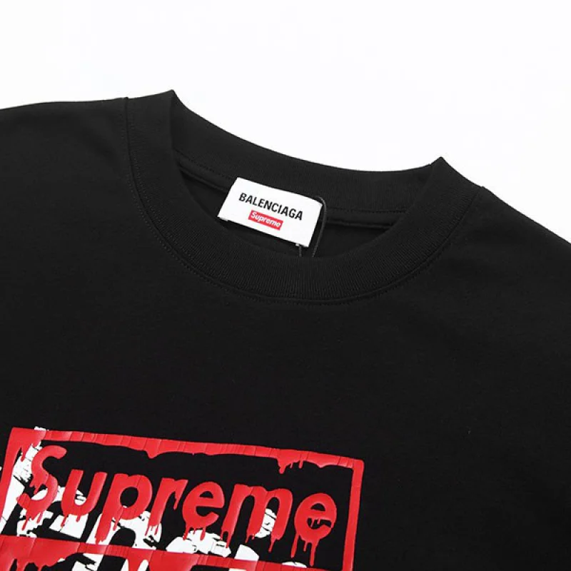 《大人気》バレンシアガ シュプリーム コピー コラボ ロゴ Tシャツ baz48380