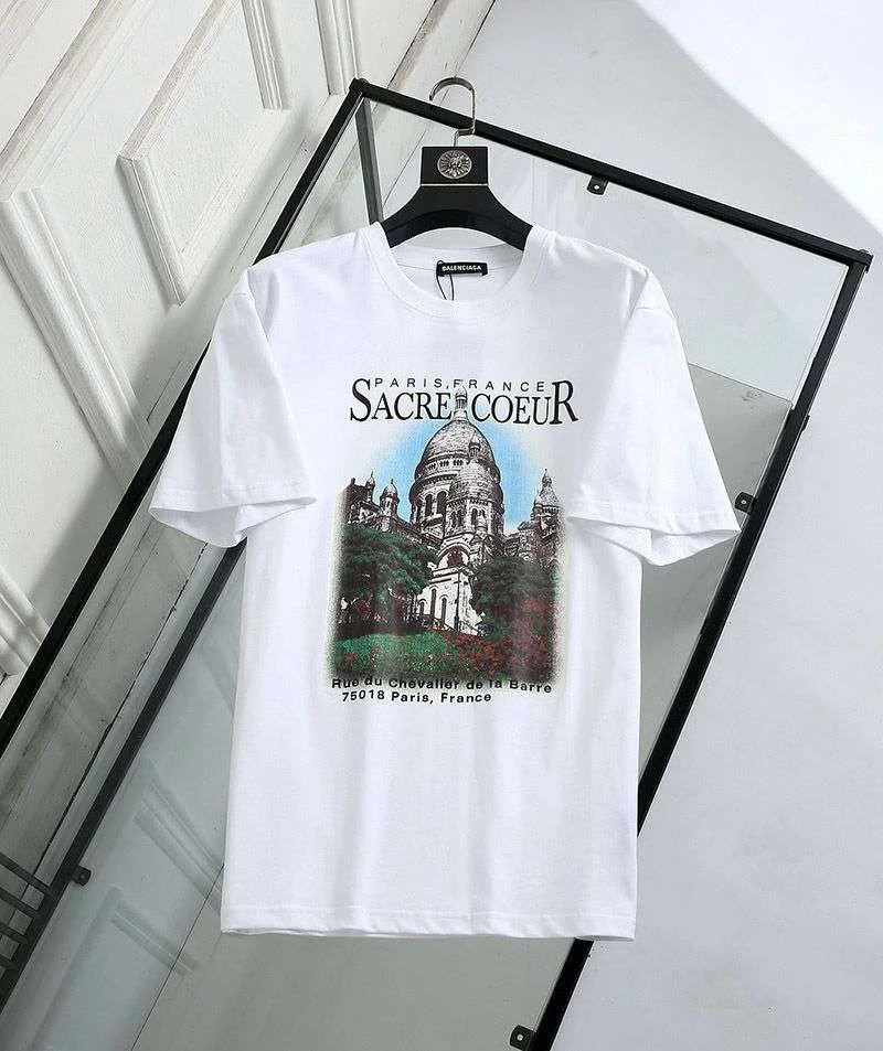 一目惚れ♪バレンシアガ クルーネック Tシャツ コピー SACRE COEUR ホワイト baz66910