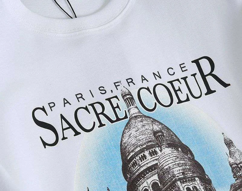 一目惚れ♪バレンシアガ クルーネック Tシャツ コピー SACRE COEUR ホワイト baz66910