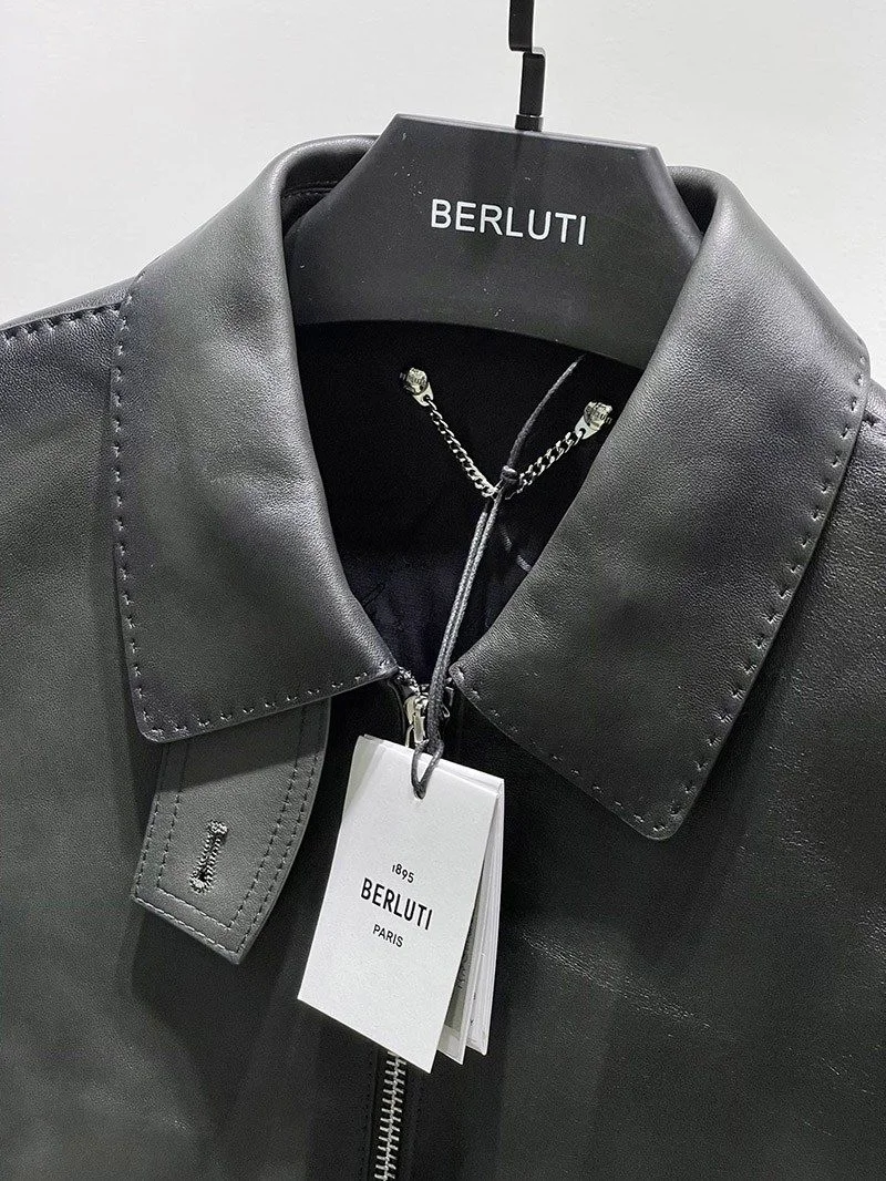 《大人気》ベルルッティ 偽物 レザーブルゾン ライダースジャケット bei98758