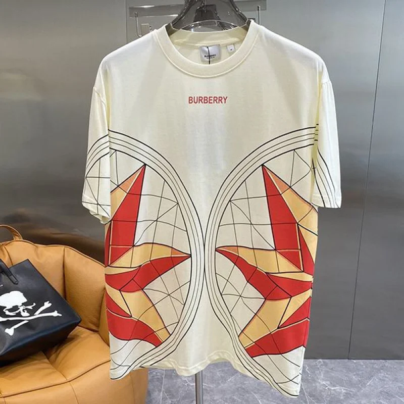 ☆超人気☆バーバリー ロゴ オーバーサイズTシャツ 偽物 Baf08744