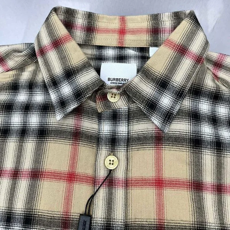 定番 バーバリー チェックモチーフのコットンシャツ 偽物 Bag17550