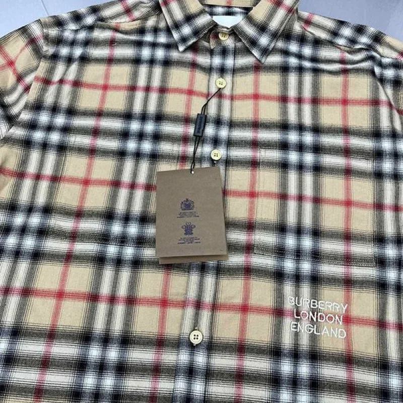 定番 バーバリー チェックモチーフのコットンシャツ 偽物 Bag17550