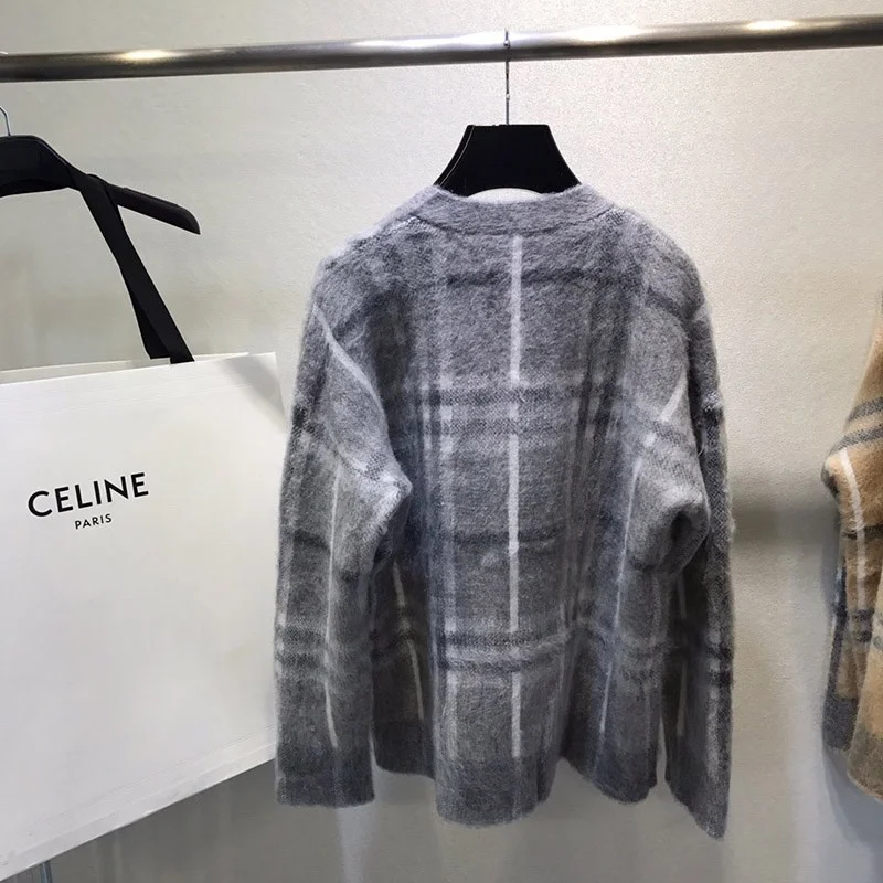 21-22AW バーバリー チェック柄 オーバーサイズ ニットセーター 偽物 Bal92979