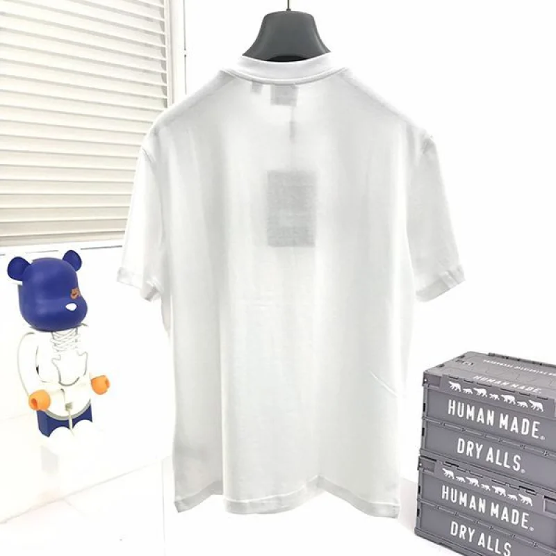 目を惹くカラーバーバリー ロゴコットンオーバーサイズTシャツ コピー 2色 Bax06236